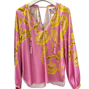 IVI Coral Flower Seidenbluse