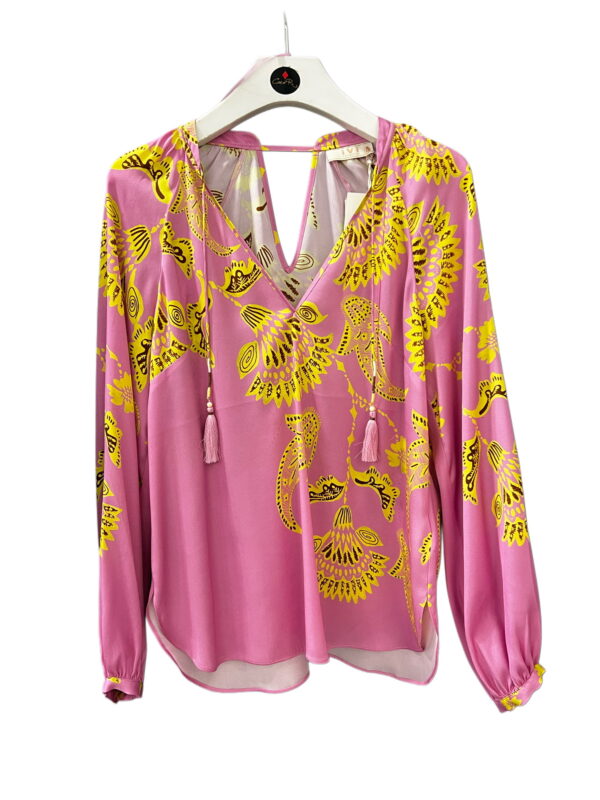 IVI Coral Flower Seidenbluse